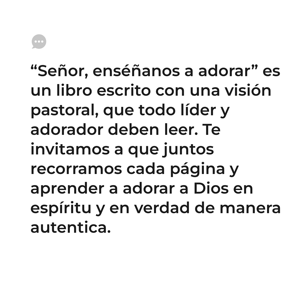 LIBRO - Señor Enséñanos a Adorar