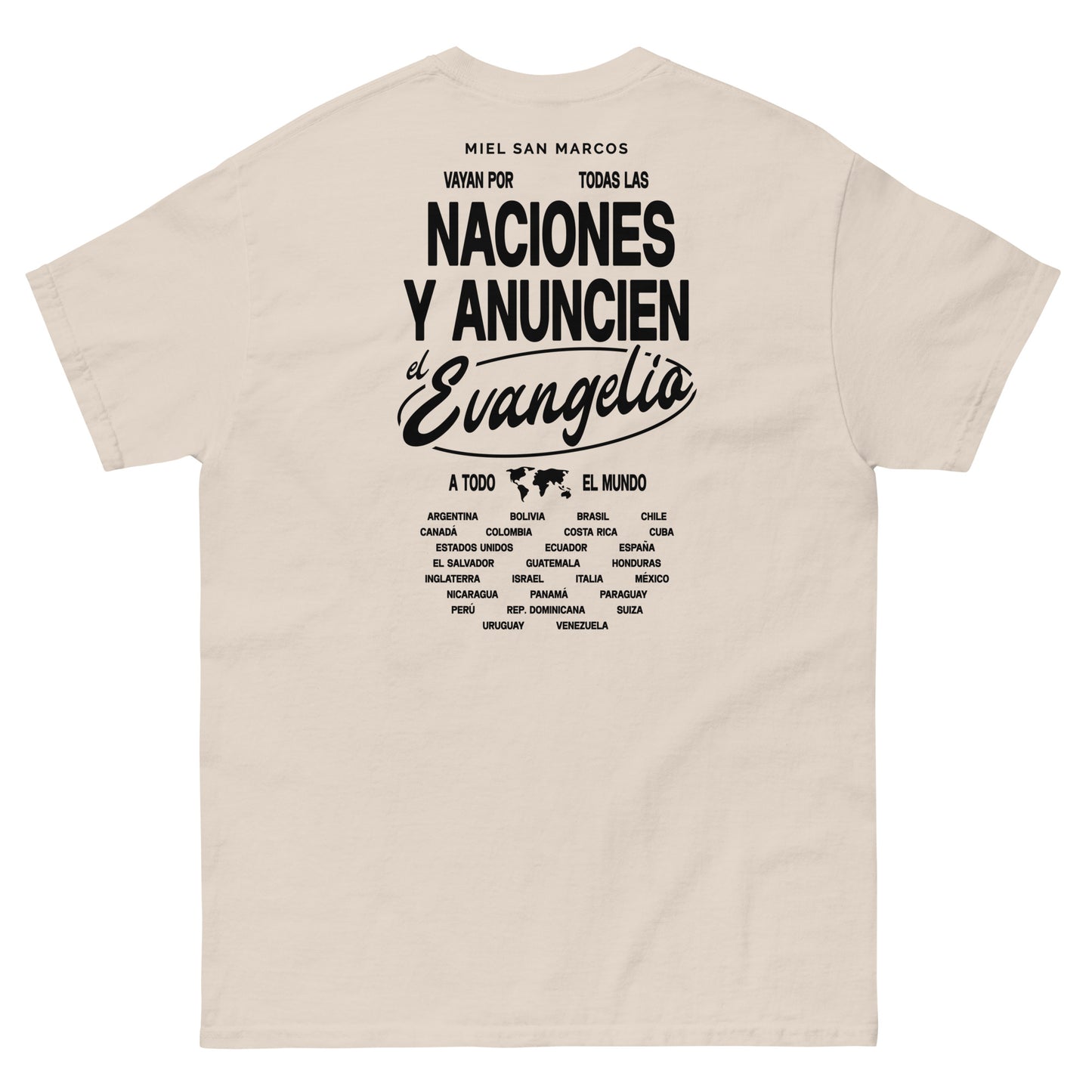 Anunciemos el EVANGELIO - Camiseta clásica Tour Evangelio Miel San Marcos