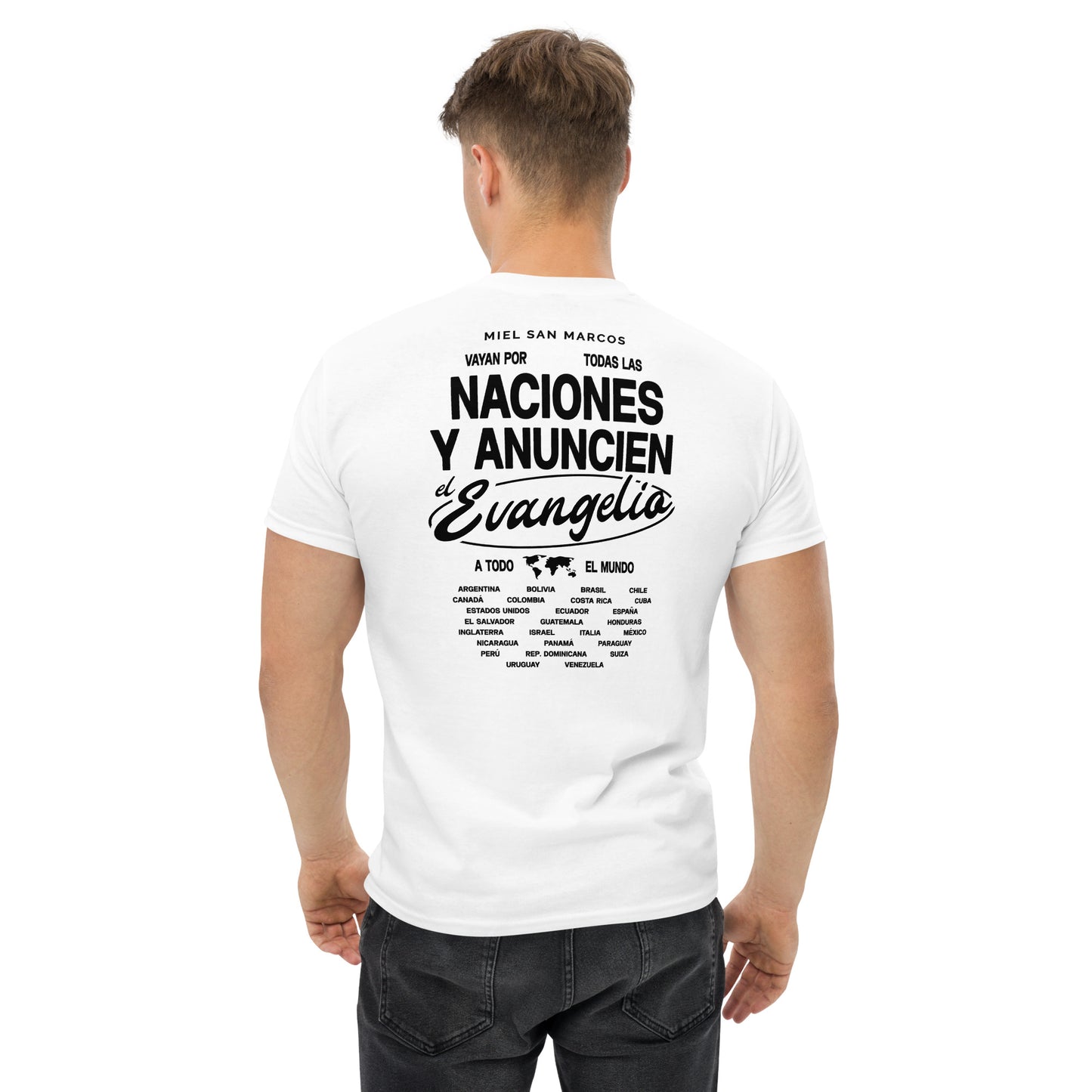 Anunciemos el EVANGELIO - Camiseta clásica Tour Evangelio Miel San Marcos