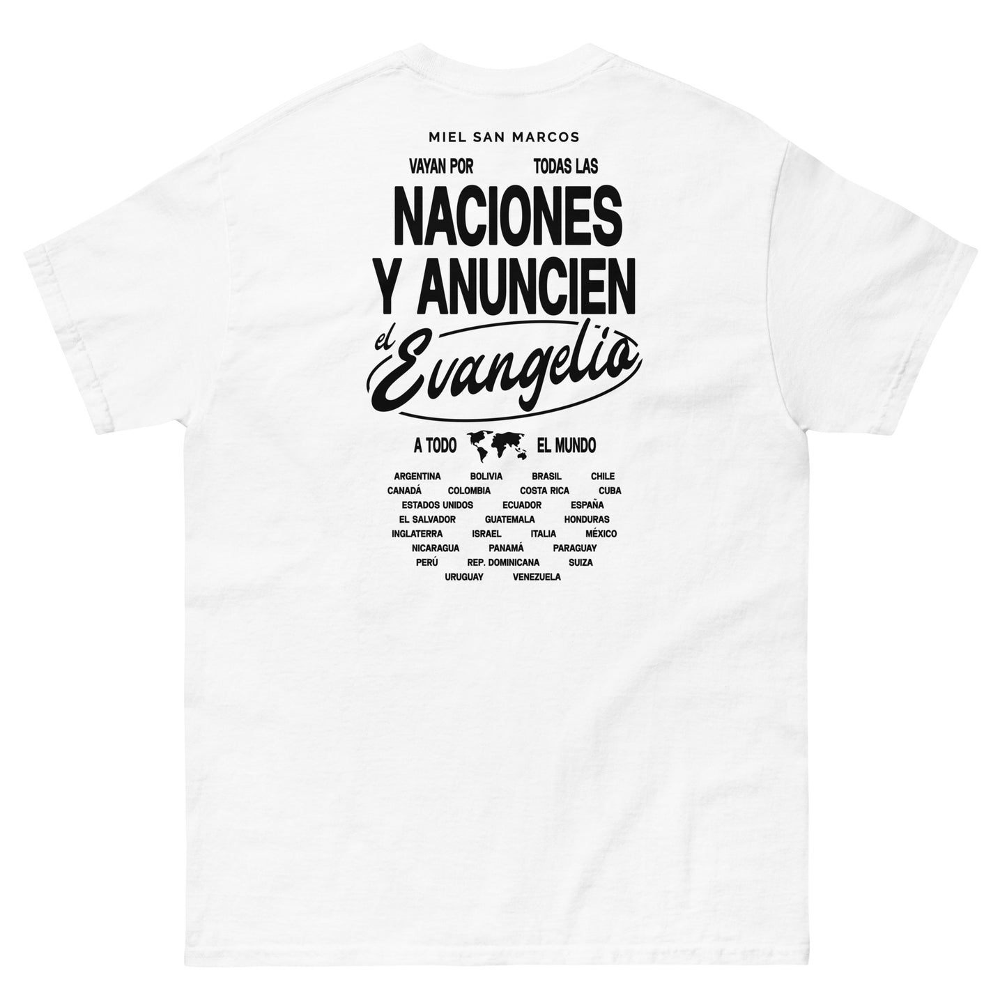 Anunciemos el EVANGELIO - Camiseta clásica Tour Evangelio Miel San Marcos