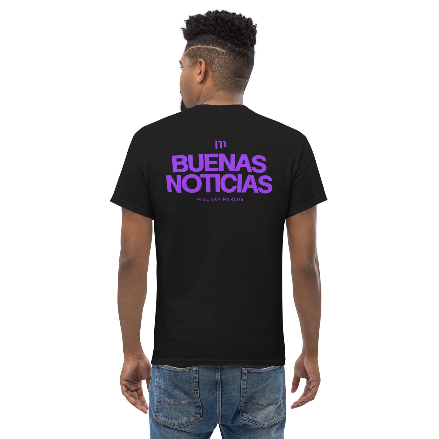 BUENAS NOTICIAS (Morado) - Camiseta manga corta Miel San Marcos