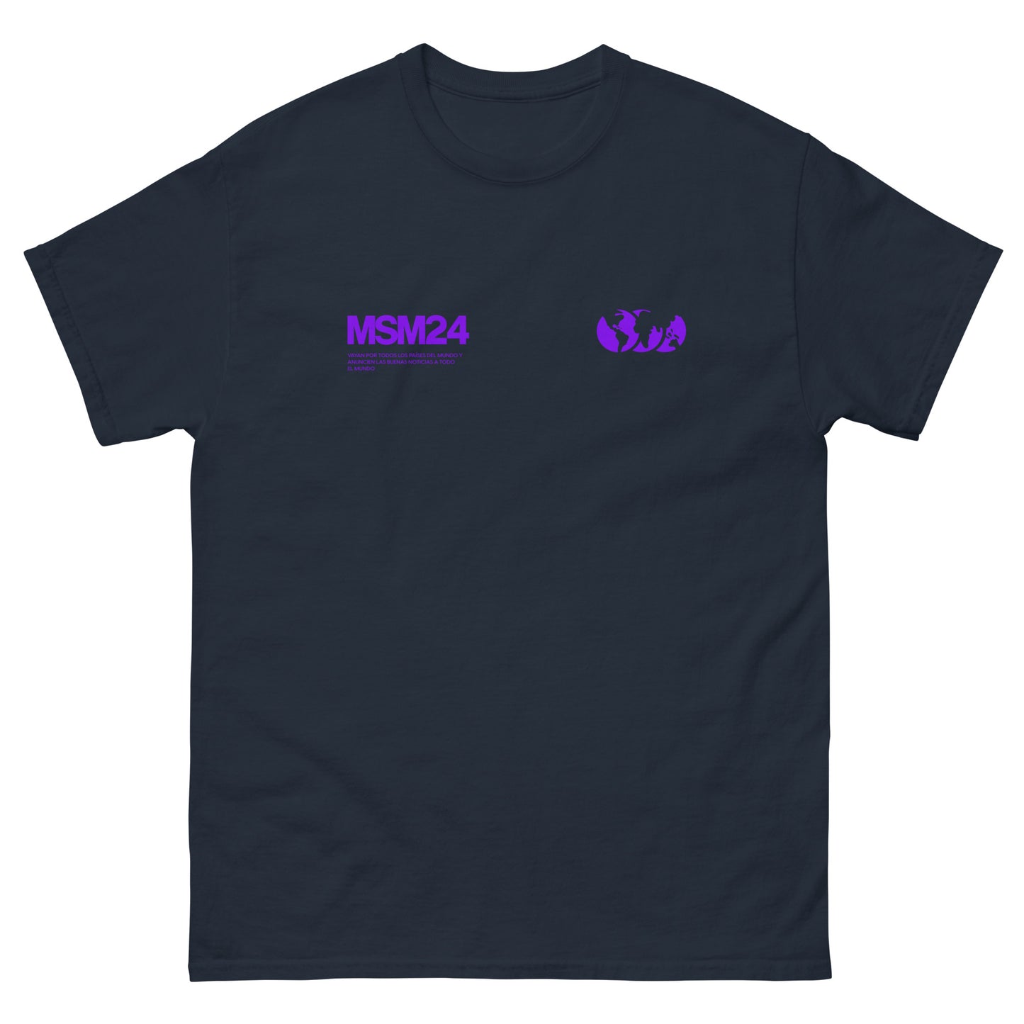 BUENAS NOTICIAS (Morado) - Camiseta manga corta Miel San Marcos