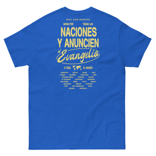 Anunciemos el EVANGELIO - Camiseta clásica Tour Evangelio Miel San Marcos